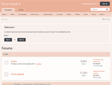 Tablet Screenshot of forum.bjork.fr